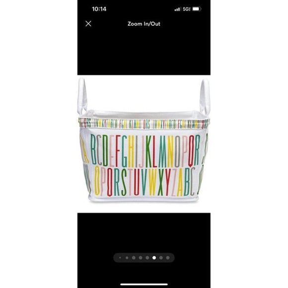 Kate Spade Canvas Bin Organize Unisex school Car Laundry Play Room Baby - Picture 9 of 11